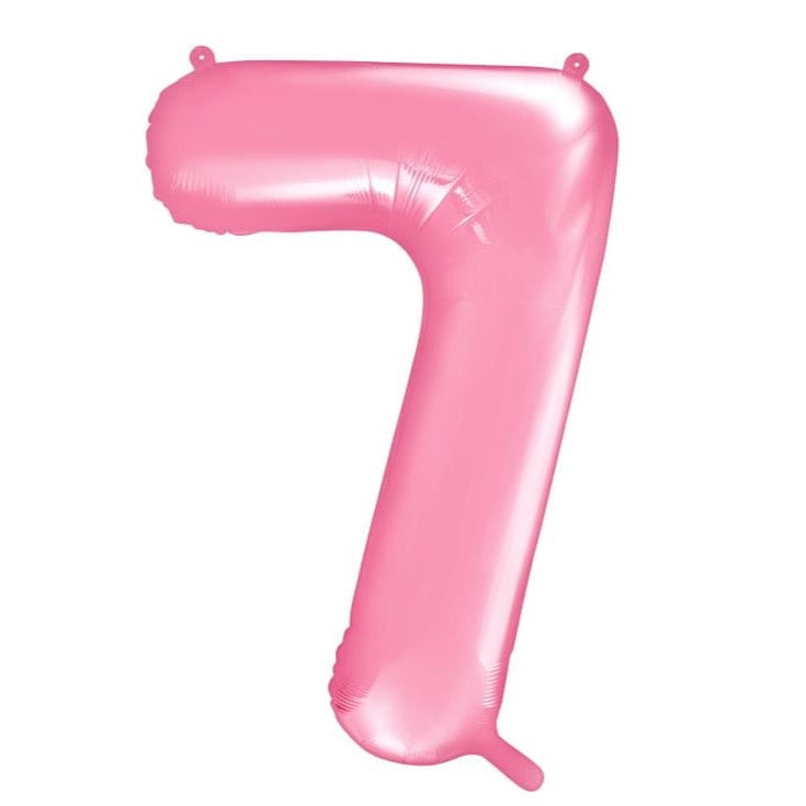 SALE Pastel Pink Number 7 Balloon