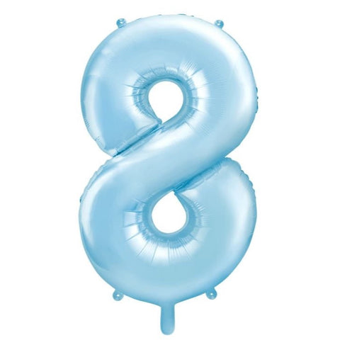 SALE Pastel Blue Number 8 Balloon