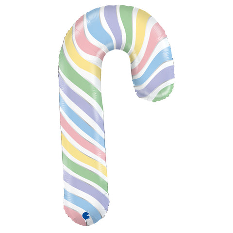 Pastel Coloured Candy Cane Balloon