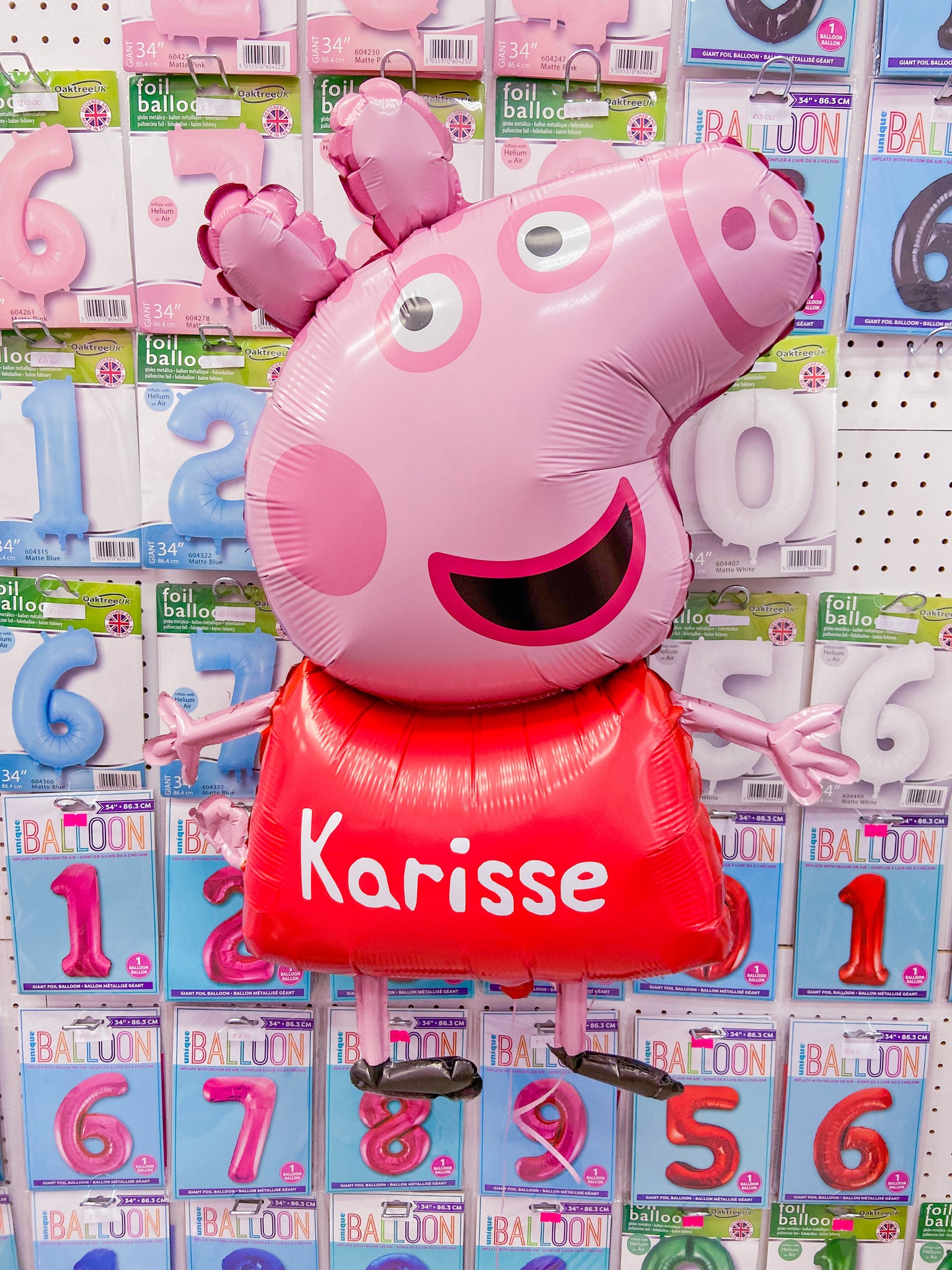 Personalised Peppa Pig Character Balloon