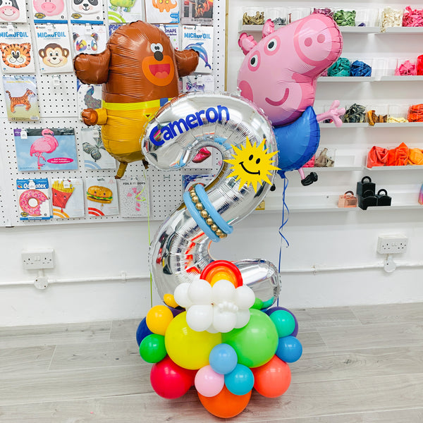 The Rainbow Balloon Number Tower (Single Number)