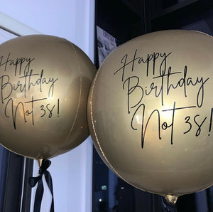'THE GOLDEN GLOBE' PERSONALISED GOLD ORB BALLOON