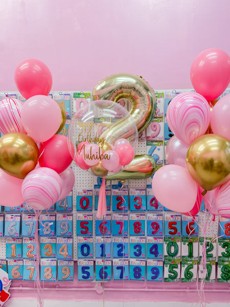The Bubblegum Pink Mega Helium Balloon Package