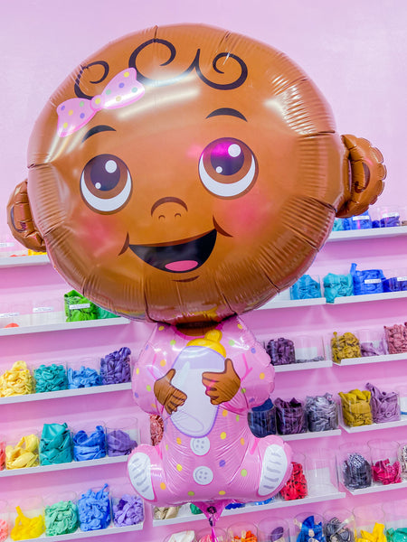 Black Baby Girl Balloon