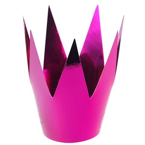 Magenta Pink Party Crown Hat (3 pack)