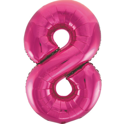 Hot Pink Number Balloons