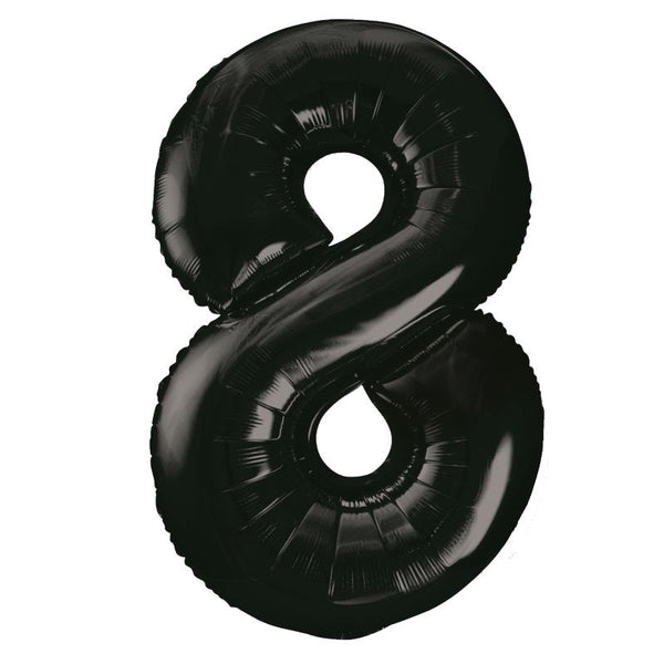 Black Number Balloons