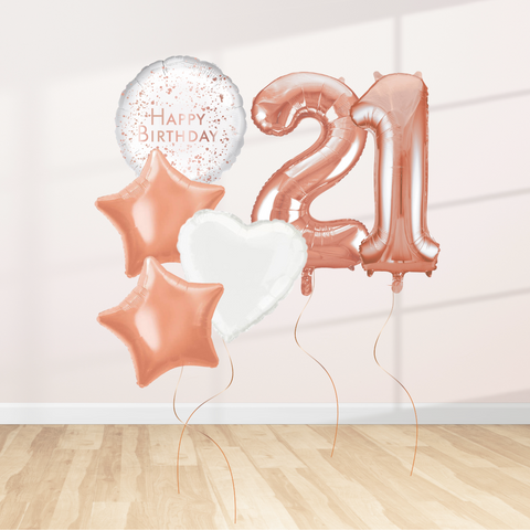 Rose Gold Happy Birthday Balloon Package