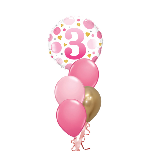 Baby Pink Birthday Helium Balloon Package (Choose your number)