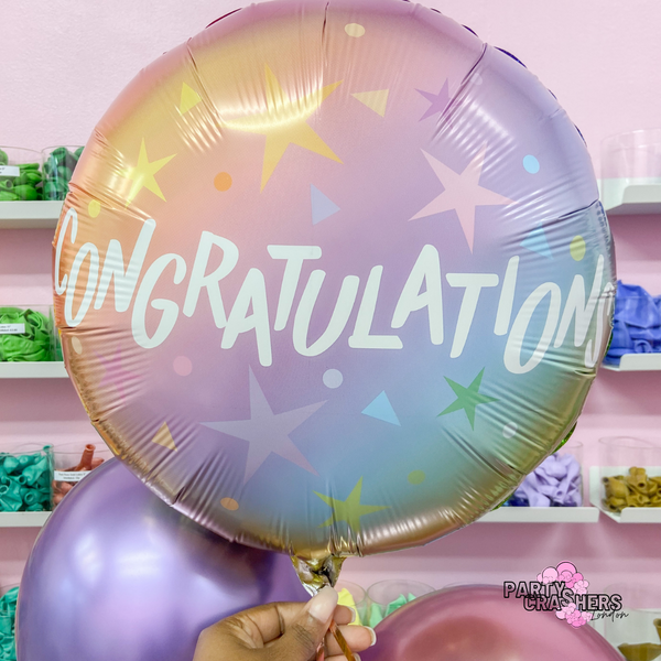 Congratulations Ombré Balloon