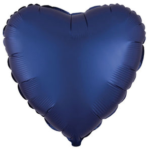 Navy Blue Satin Heart Balloon