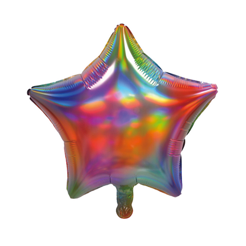 Sensations Iridescent Rainbow Star Balloon