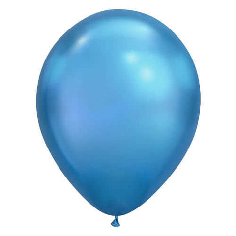 Chrome Blue Latex Balloon