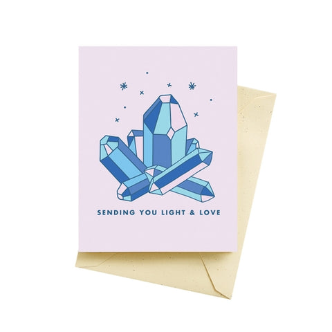 Sending Light & Love Crystal Get Well Card