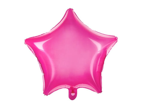 Neon Pink Transparent Star Balloon