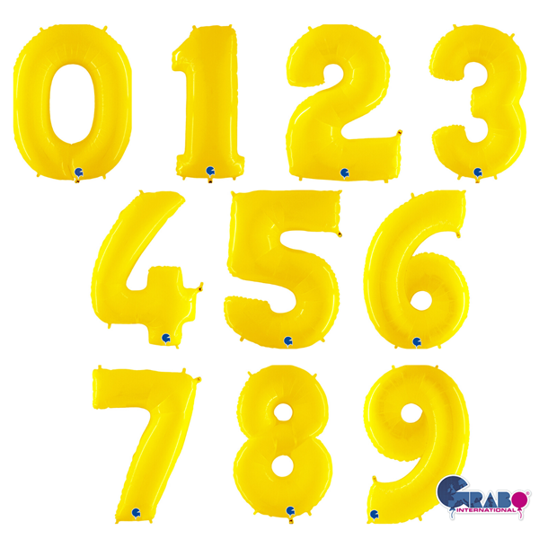 Giant Yellow Number Balloons