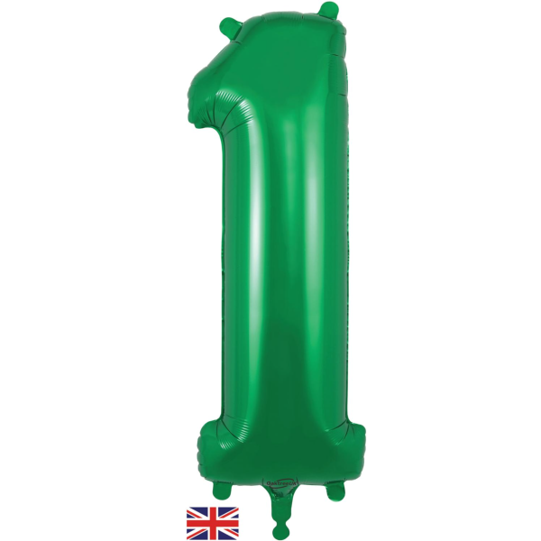 Green Number Balloons