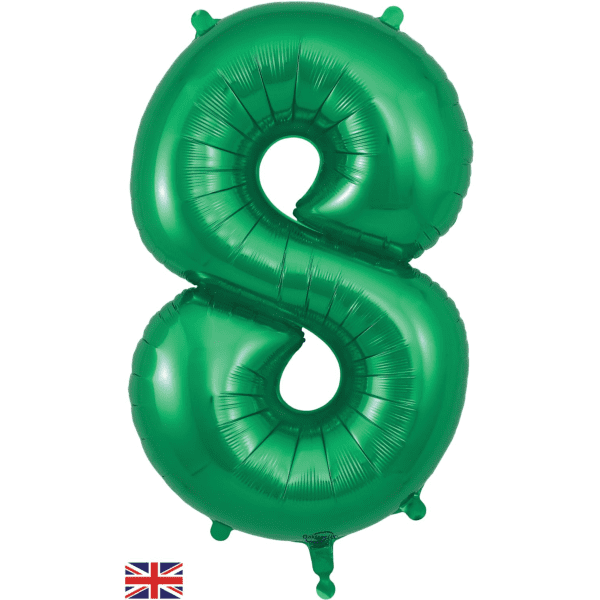 Green Number Balloons