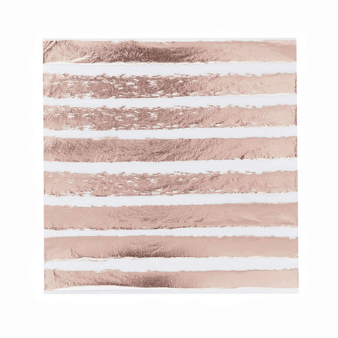 Rose Gold Foil Stamped Paper Napkins (20 pack)