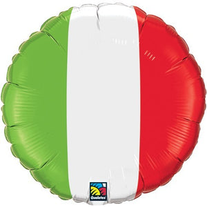 Italy Flag Round Foil Balloon