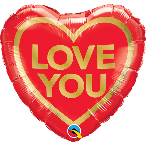'Love You' Valentine's Heart Balloon