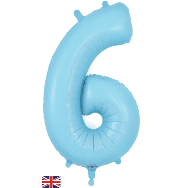 Pastel Blue Number Balloons