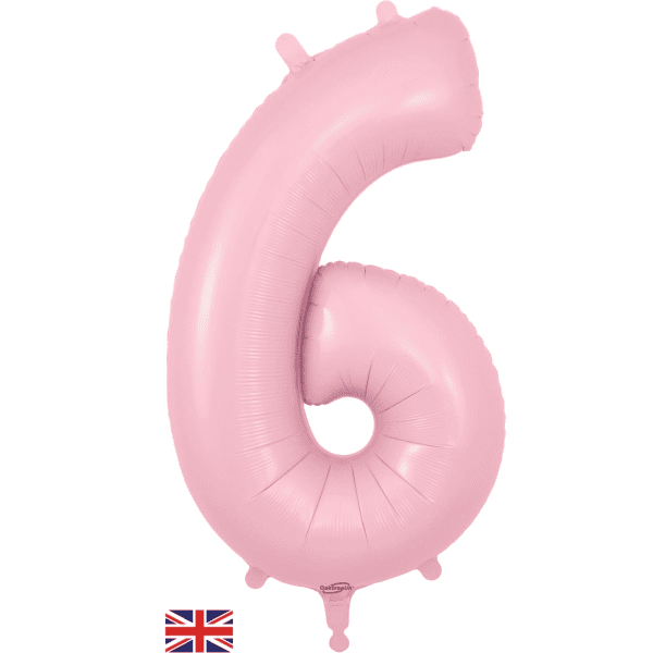 Pastel Pink Number Balloons