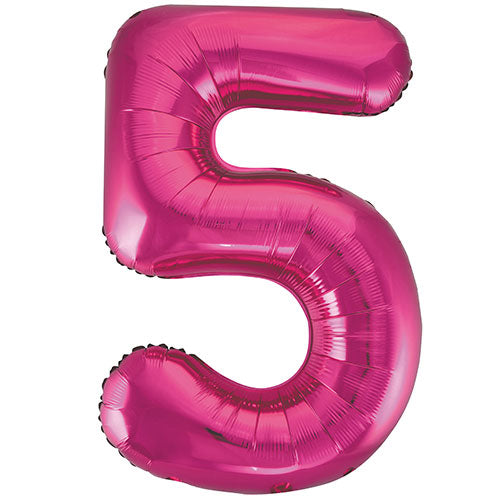 Hot Pink Number Balloons