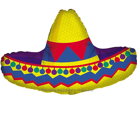 Mexican Fiesta Sombrero Hat Balloon