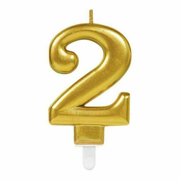 Gold Number Candle (Choose Your Numbers)