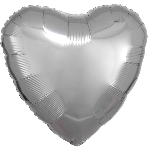 Silver Heart Balloon