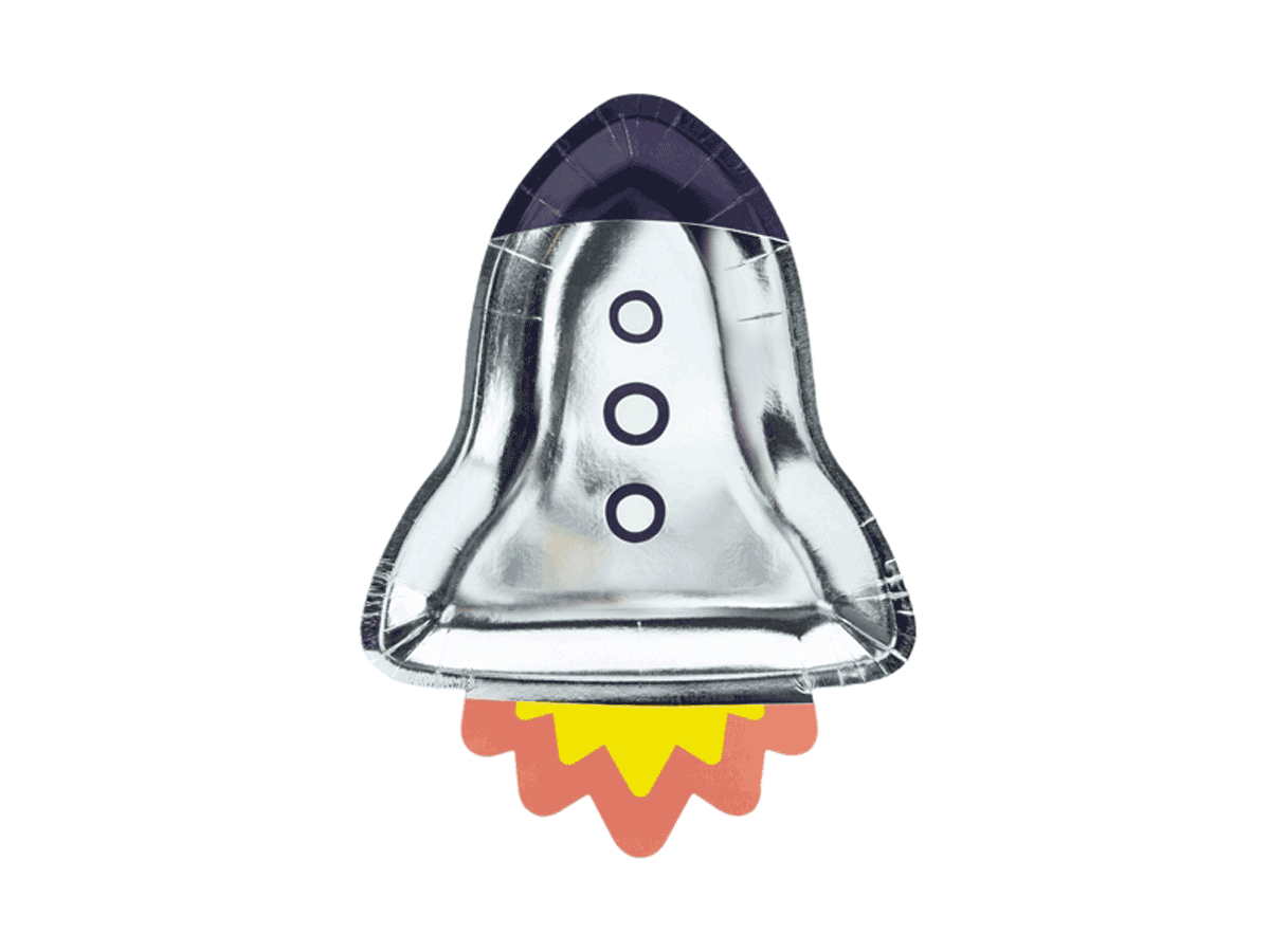 Rocket Shaped Paper Plates (6 pack)