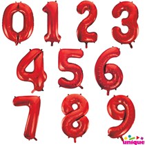 Red Number Balloons
