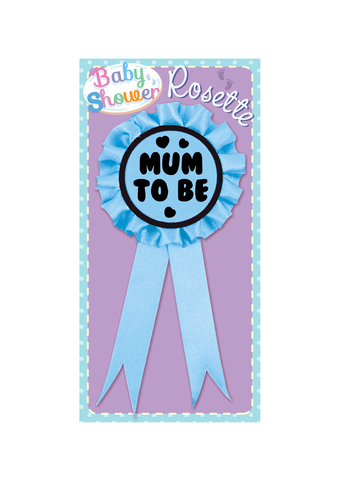 Mum to Be Blue Rosette Badge